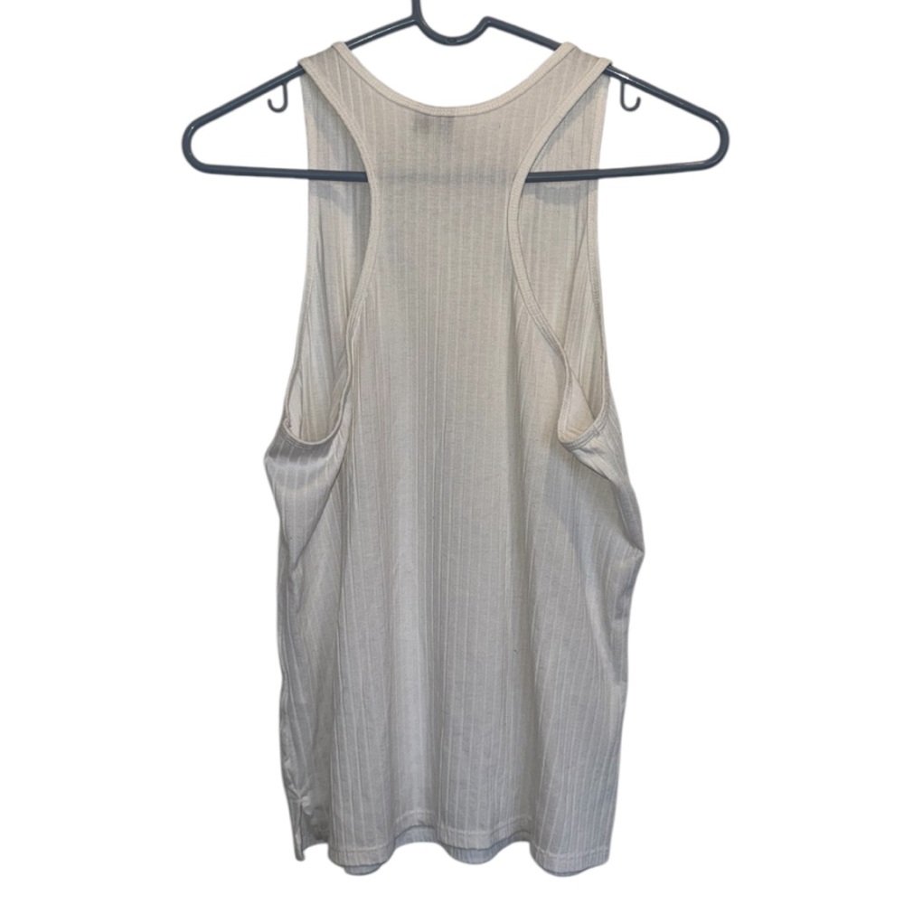 White Ribbed Tank Top - Picture 10 of 10